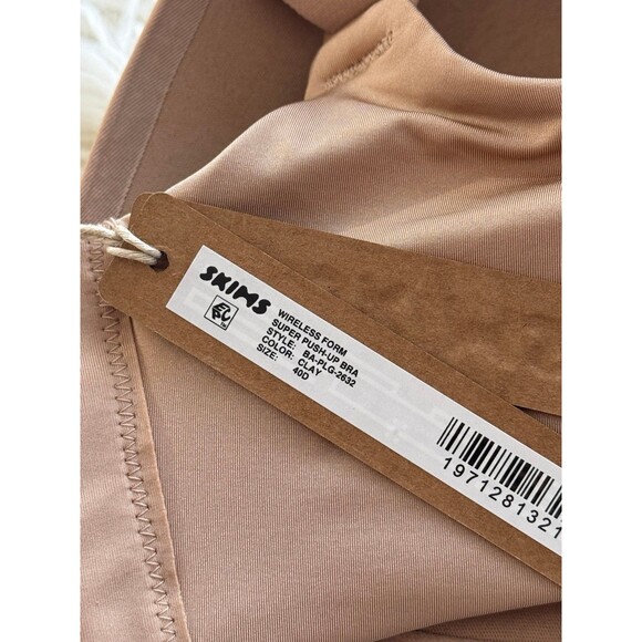 Skims Wireless Super Push up Bra Clay Size 40D - Picture 7 of 7